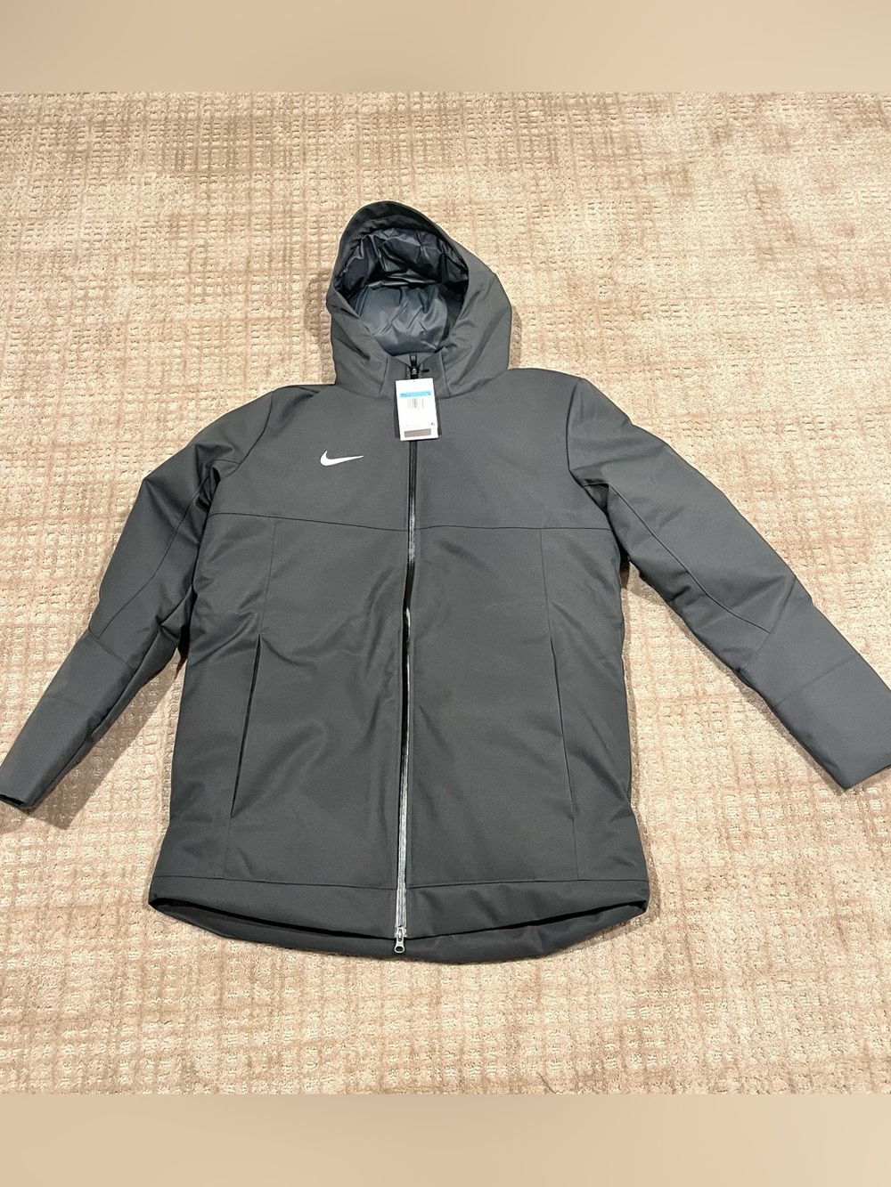 Nike 550 Down Hooded Parka Team Issue Storm Fit Gray Jacket Medium DJ6526-060 M
